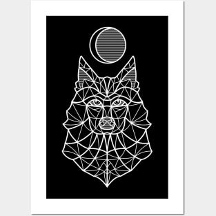 Geometric Wolf Posters and Art